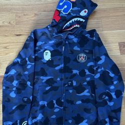 BAPE x PSG Shark Full Zip Hoodie