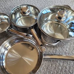 New stainless steel cookware set