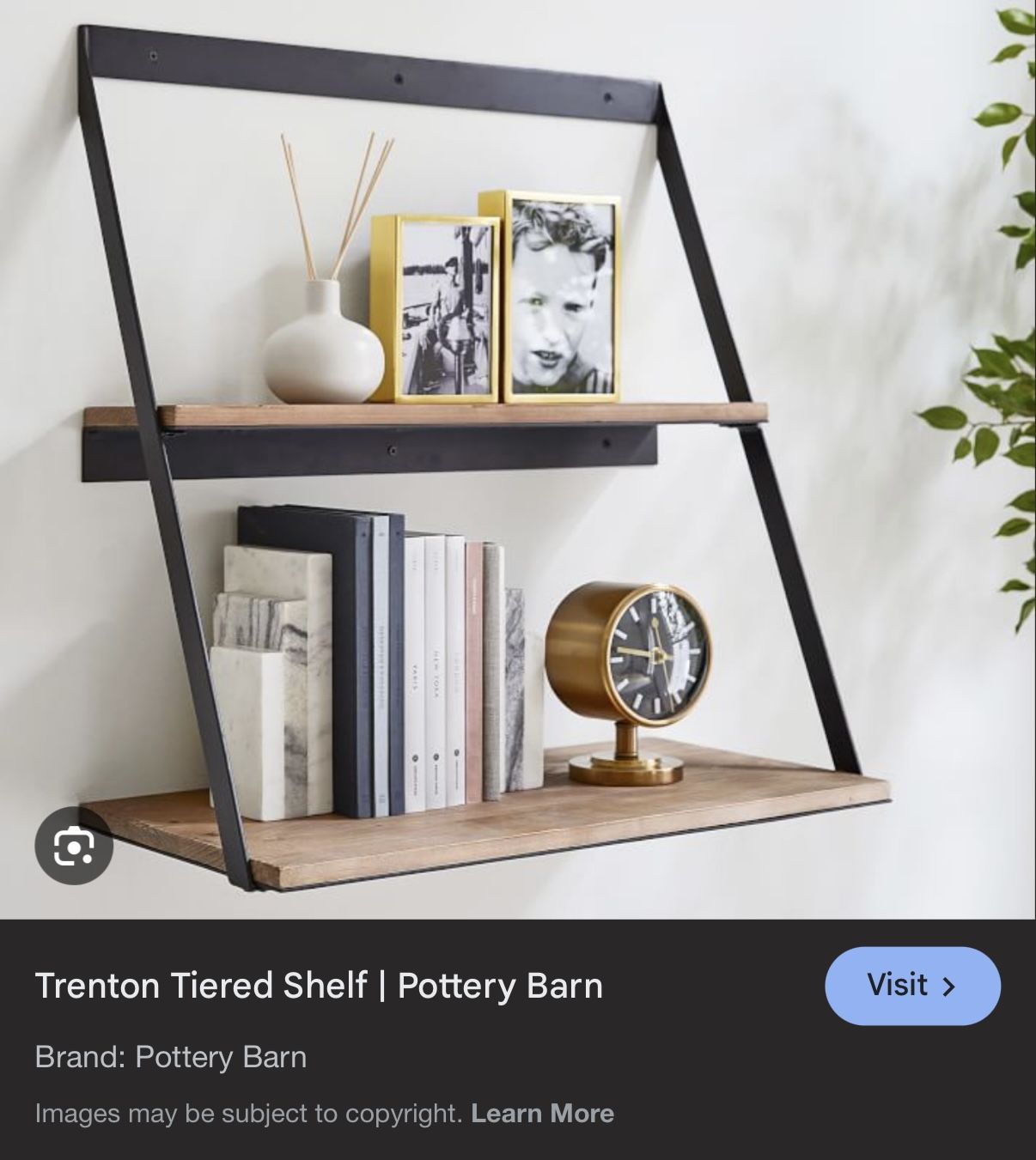 Pottery Barn Trenton Shelf -2 Shelves