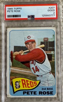 Pete Rose vintage Topps 1965 card #207 PSA Graded