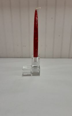Baccart Crystal Candle Holder Geometric Design- Located in Shelton
