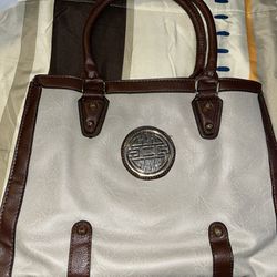 Brown Cream Handbag 