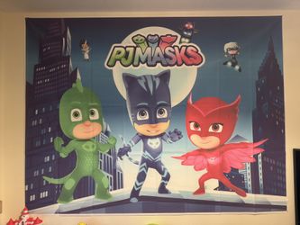 PJ MASK BACKDROP FOR BDAY OR ROOM DECOR
