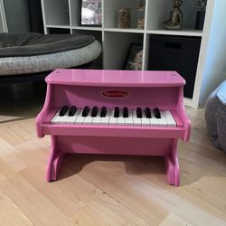 Melissa & Doug Miniature Pink Wood Kids Piano