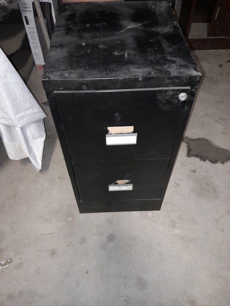 2 File Antique File Cabinet