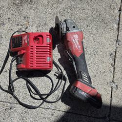 Milwaukee 18v Grinder With Battery And Charger 