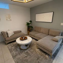 Full Set Living Room ( Sofa Sectional , Rug  ,coffee Table )