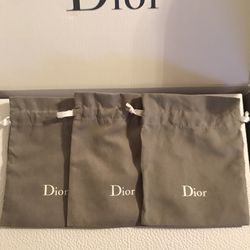 3*NEW DIOR GREY STORAGE cover/pouch/dust bagSmall DUST BAG Brand New NWOB