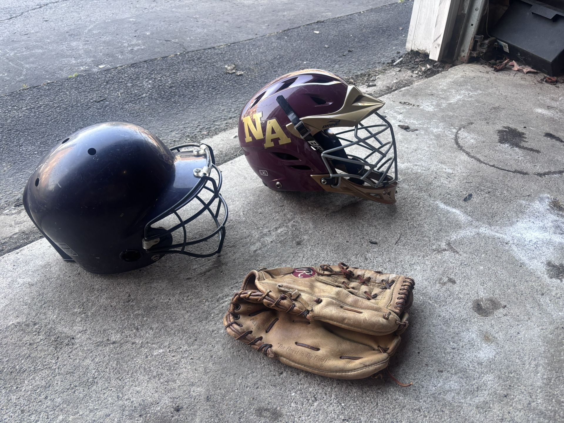 Softball Helmets And Glove