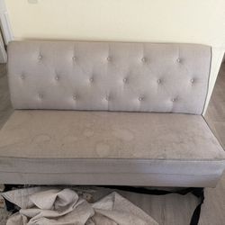 Mid-Century Upholstered Sofa - French Ivory 