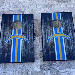 San Diego Chargers Cornhole Boards Set No Beanbags