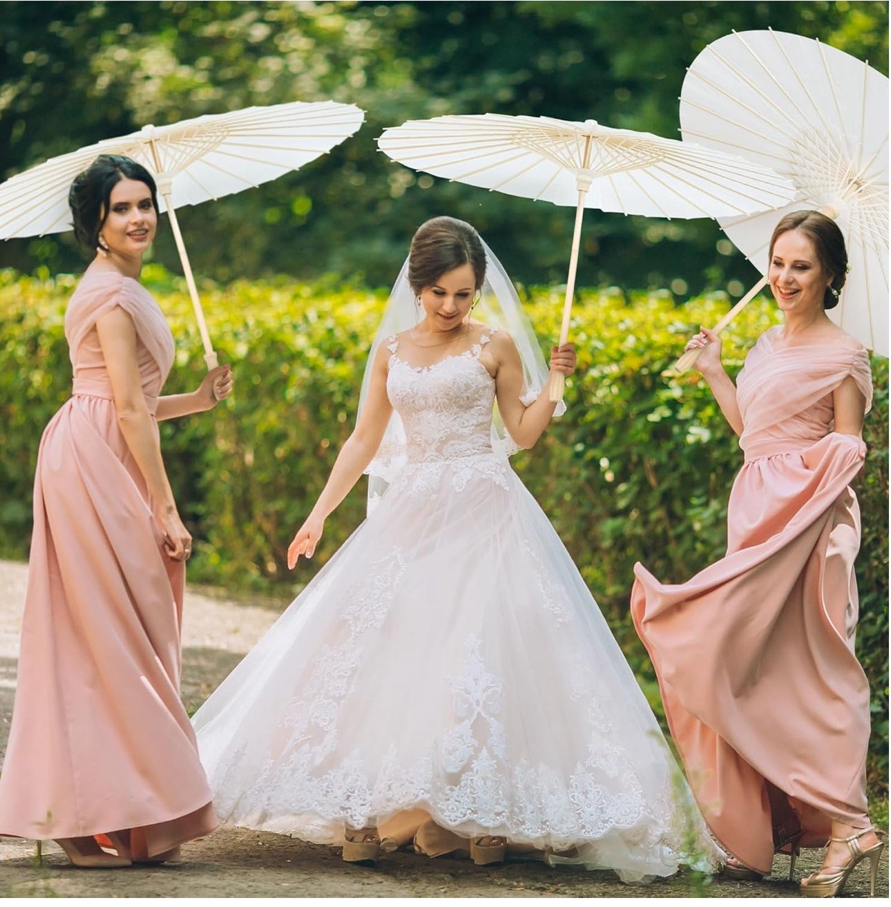 White Paper Umbrellas, For Wedding