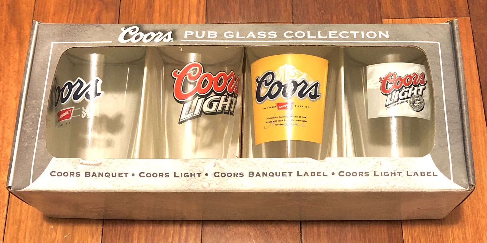 Coors Pub Glass Collection NEW
