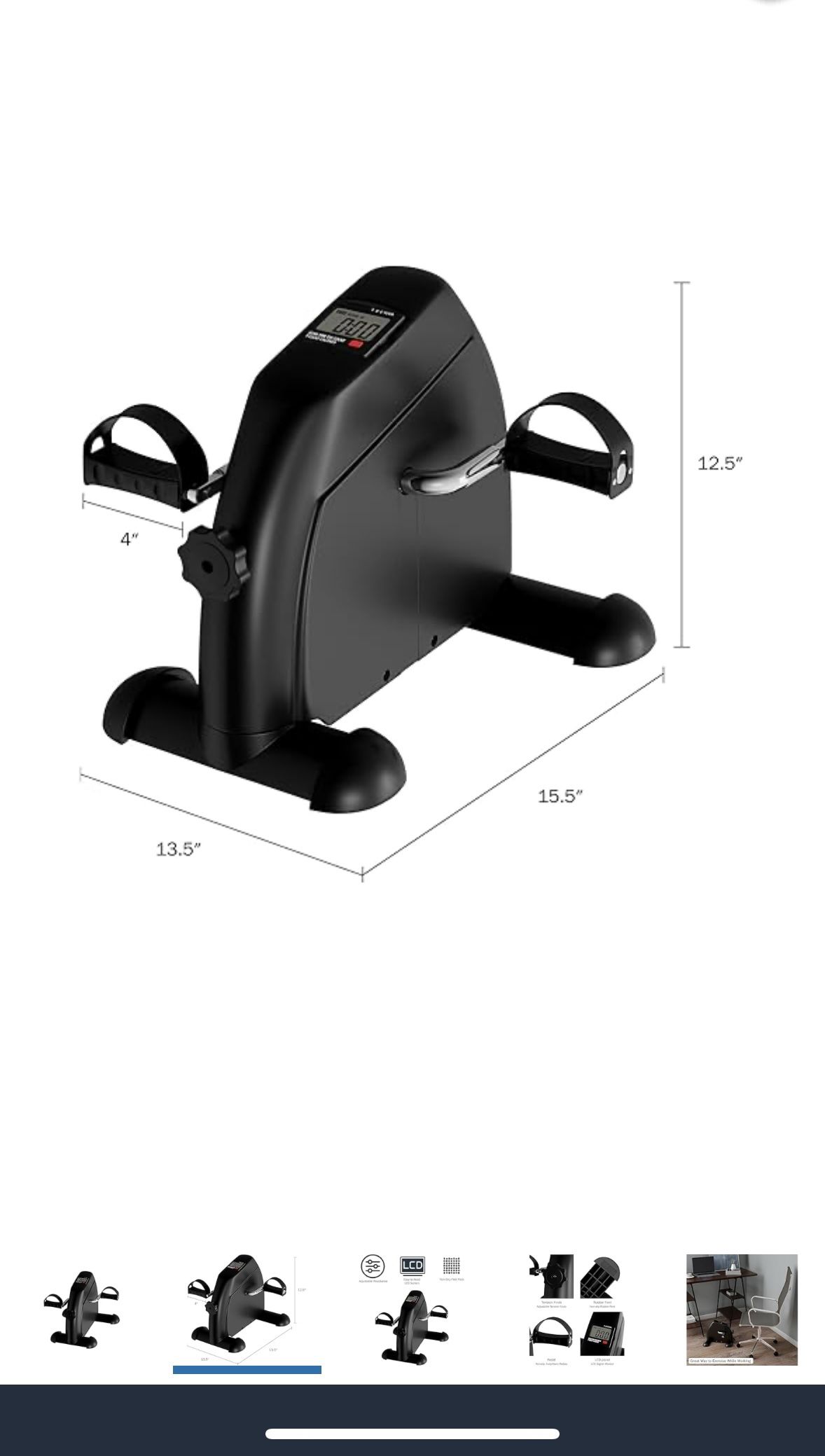 Wakeman Under Desk Bike Exerciser