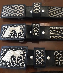 Cinto Fajo de piel Pitiado Leather Belt