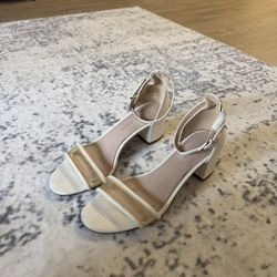 Katie And Kelly White Kitten Heels (used) 