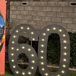 Decorations Light Up  “60” 
