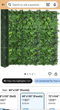 Artificial Boxwood Hedge Wall Roll 5x10 FT – – Privacy Fence