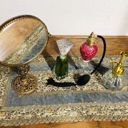 Perfume Set Vintage Mirror