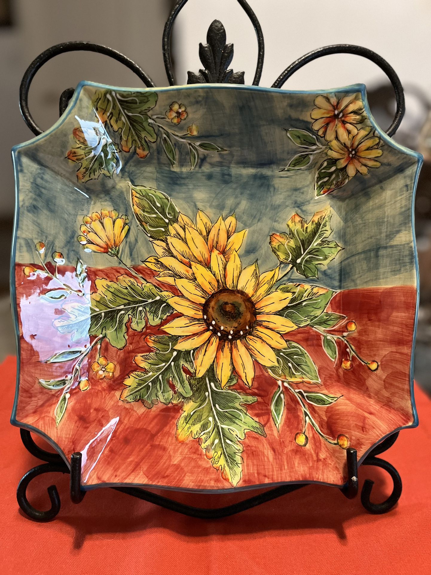Sunflower Serving Platter 10"