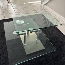 Modern Convertible Glass Coffee Table