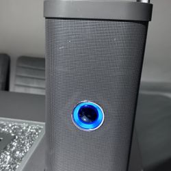 Brookstone Big Blue Party Indoor Outdoor Bluetooth Wireless Speaker