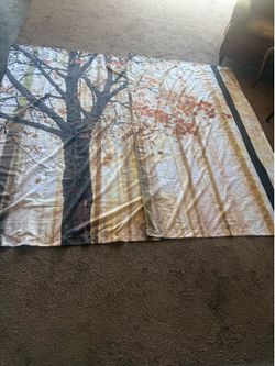 2 tree curtain $12