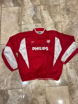 Vintage NIKE  2003/2004 USA SOCCER ⚽️ TRAINING LIGHT SWEATSHIRT PLAYER ISSUE RED SIZE LARGE