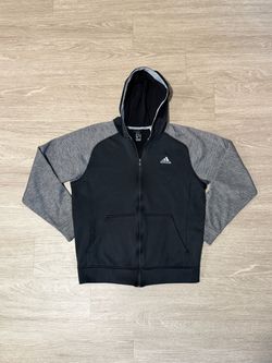 Adidas Full-Zip Hoodie Black and Gray