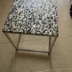 Mother Of Pearl Modern End Table