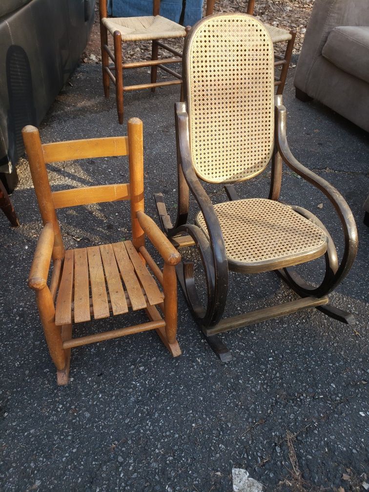 2 older kids rocking chairs. Make offer