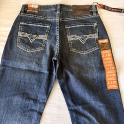 Rock & Roll Denim Men's Dark Vintage Double Barrel Stackable Bootcut Jeans