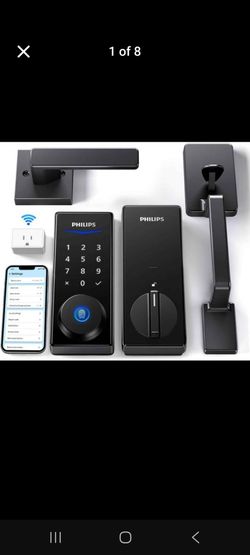 Philips Wi-Fi Smart Deadbolt with 2 Handles, Front Lock Set with Gateway
Code/ Fingerprint/APP Unloc