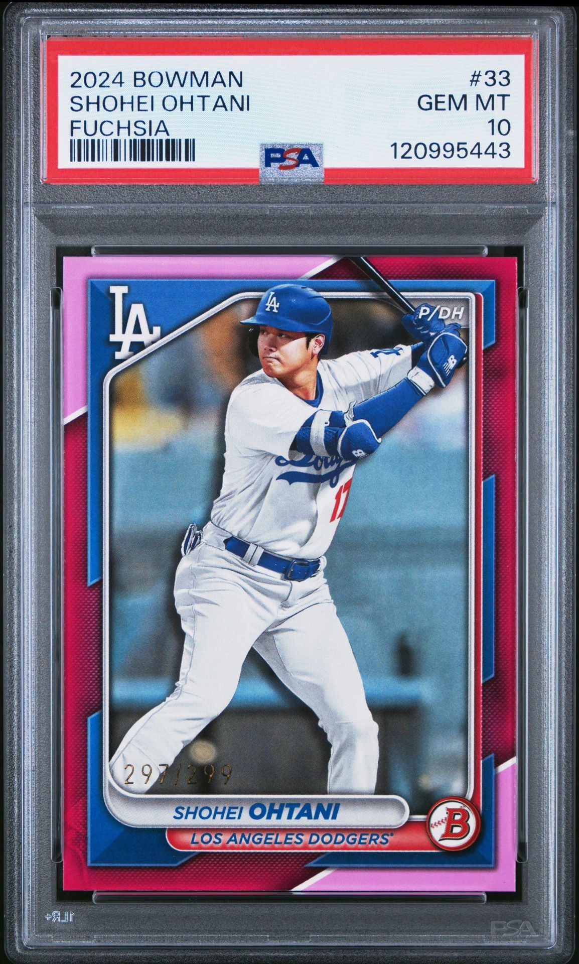 2024 BOWMAN MLB SHOHEI OHTANI FUCHSIA MVP PSA 10