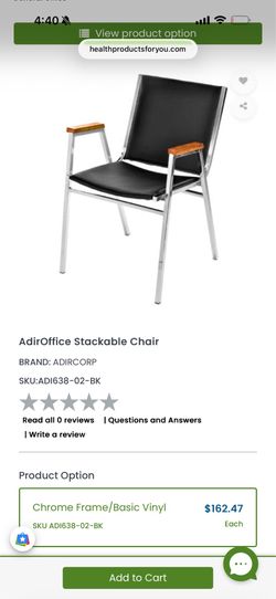 Stackable chairs