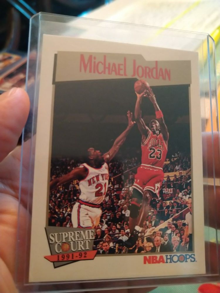 Michael jordan 1991/1992 NBA Hoops Supreme Court #455 Basketball Card