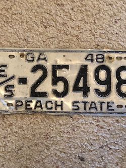 1948 Georgia License Plate