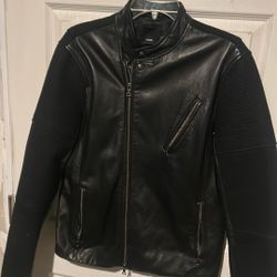  Authentic Vince Leather Biker Jacket 