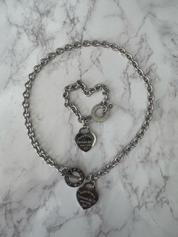 Tiffany and co bracelet and necklace