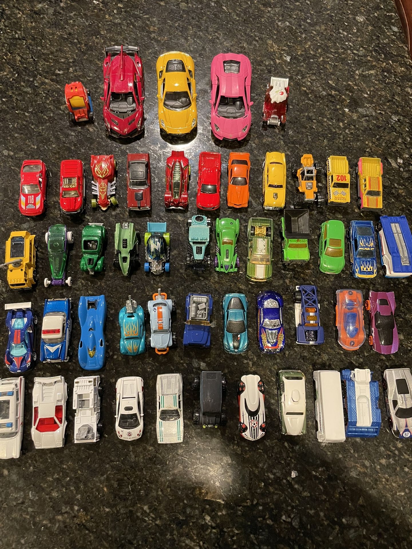 Hot Wheels and Diecast Cars Lot - 50 Cars