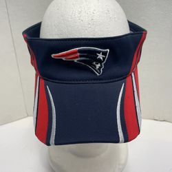 NEW ENGLAND PATRIOTS StrapBack VISOR Hat Cap NFL FOOTBALL REEBOK - BLUE RED