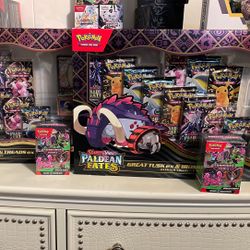 Paldean Fates Great Tusk Ex Boxes And Shrouded Fable Booster Bundles