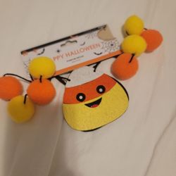 Candy Corn Felt Halloween Fall Garland New