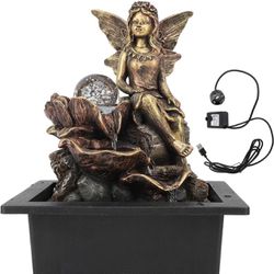 NEW, Gold, Angel Desktop Fountain