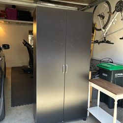 Garage storage unit shelving