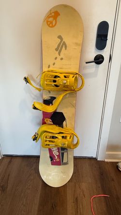 Snowboard with bindings and Boots