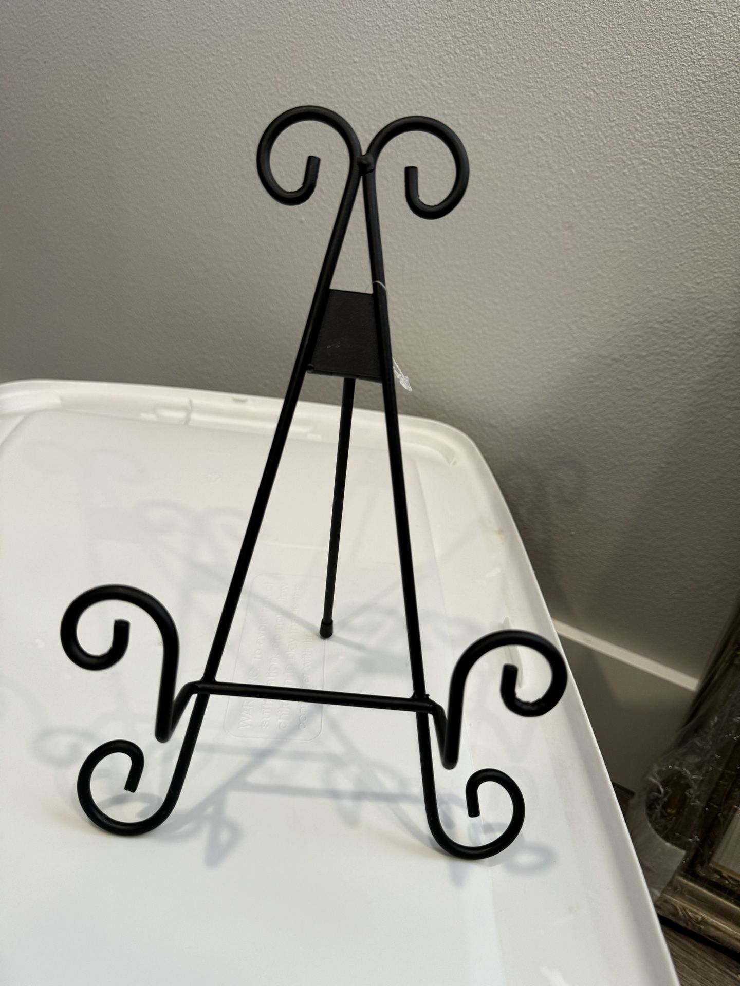 Four Black Iron Easels