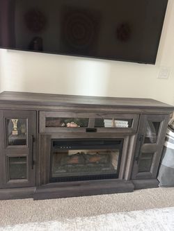 Fireplace tv stand