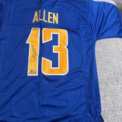Keenan Allen Signed Autograph Custom Jersey- Beckett Coa - LA Chargers