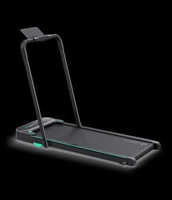 UREVO Strol 2E Smart 2-in-1 Folding Treadmill, Compact Walking Pad with Safety Handle, Plug and Play, Dual LED Display, Workout APP, Walking or Runnin